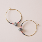 Boucle d'oreille Paulette bijoux artisanaux perle en verre filé