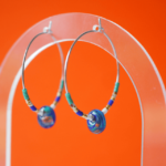 Boucle d'oreille Paulette bijoux artisanaux perle en verre filé