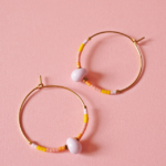 Boucle d'oreille Paulette bijoux artisanaux perle en verre filé