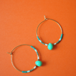 Boucle d'oreille Paulette bijoux artisanaux perle en verre filé