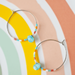Boucle d'oreille Paulette bijoux artisanaux perle en verre filé