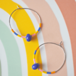 Boucle d'oreille Paulette bijoux artisanaux perle en verre filé