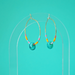 Boucle d'oreille Paulette bijoux artisanaux perle en verre filé
