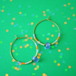 Boucle d'oreille Paulette bijoux artisanaux perle en verre filé