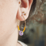 Boucle d'oreille Paulette bijoux artisanaux perle en verre filé