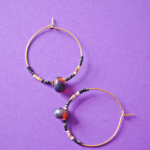 Boucle d'oreille Paulette bijoux artisanaux perle en verre filé
