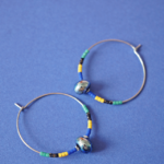 Boucle d'oreille Paulette bijoux artisanaux perle en verre filé