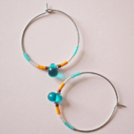 Boucle d'oreille Paulette bijoux artisanaux perle en verre filé