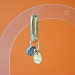 Boucle d'oreille Paulette bijoux artisanaux perle en verre filé marbré