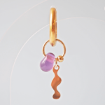 Boucle d'oreille Paulette bijoux artisanaux perle en verre filé violet