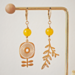 Boucles d'oreilles Gloria perle en verre filé bijou artisanal 198