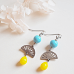 Boucles d'oreilles Ninon perle en verre filé bijou artisanal 21