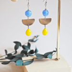Boucles d'oreilles Ninon perle en verre filé bijou artisanal 28