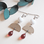 Boucles d'oreilles Ninon perle en verre filé bijou artisanal 36