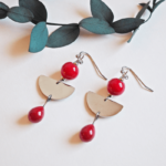 Boucles d'oreilles Ninon perle en verre filé bijou artisanal 41