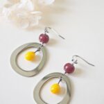 Boucles d'oreilles Ninon perle en verre filé bijou artisanal 45