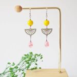 Boucles d'oreilles Ninon perle en verre filé bijou artisanal 46