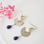 Boucles d'oreilles Ninon perle en verre filé bijou artisanal 48