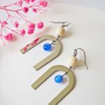 Boucles d'oreilles Ninon perle en verre filé bijou artisanal 51