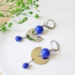 Boucles d'oreilles Ninon perle en verre filé bijou artisanal 52