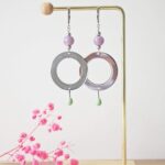 Boucles d'oreilles Ninon perle en verre filé bijou artisanal 54