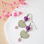 Boucles d'oreilles Ninon perle en verre filé bijou artisanal 56