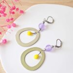 Boucles d'oreilles Ninon perle en verre filé bijou artisanal 67