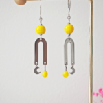 Boucles d'oreilles Ninon perle en verre filé bijou artisanal 69