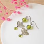 Boucles d'oreilles Ninon perle en verre filé bijou artisanal 71