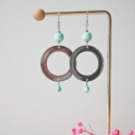 Boucles d'oreilles Ninon perle en verre filé bijou artisanal 75