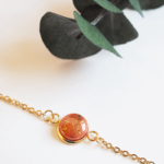 Bracelet emma perle bijoux artisanaux orange