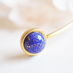 Bracelet jonc Emma perle en verre filé bijoux artisanal Bleu