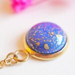 collier emma perles en verre filé cabochon or doré