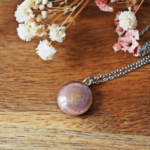 Collier Galaxie perle en verre filé bijoux artisanaux Mica