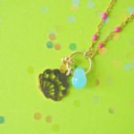Collier PAULETTE perle en verre filé bijou artisanal bleu