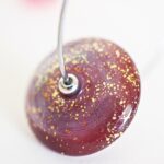 Créoles Virginie Or & Acier perle en verre filé bijou artisanal Alma