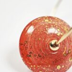 Créoles Virginie Or perle en verre filé bijou artisanal pasteque