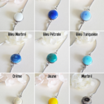 bracelet réglable cabochons verre filé coloré acier inoxydable CHARLOTTE