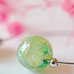 boucles d'oreilles créoles galaxie perles en verre filé argent