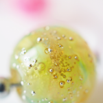 boucles d'oreilles créoles galaxie perles en verre filé argent