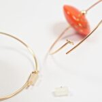 Créoles Virginie perles en verre soucoupe or fin doré acier ixnodaybel boucles d'oreilles chic classe unique créateur