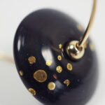 Créoles Virginie perles en verre soucoupe or fin doré acier ixnodaybel boucles d'oreilles chic classe unique créateur