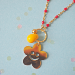 collier paulette goutte perle verre filé bijoux fun coloré pampille