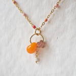 collier paulette goutte perle verre filé bijoux fun coloré pampille