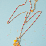 collier paulette goutte perle verre filé bijoux fun coloré pampille