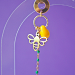 boucles d'oreilles créoles unité asymétrique paulette goutte perle verre filé bijoux fun coloré pampille