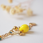 collier paulette goutte perle verre filé bijoux fun coloré pampille