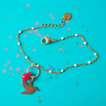 bracelet paulette goutte perle verre filé bijoux fun coloré pampille
