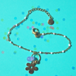 bracelet paulette goutte perle verre filé bijoux fun coloré pampille