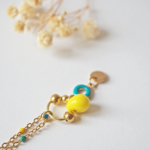 collier paulette goutte perle verre filé bijoux fun coloré pampille